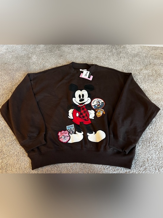 Disney Sweaters - Mickey Mouse Disney Brown Crewneck Sweatshirt